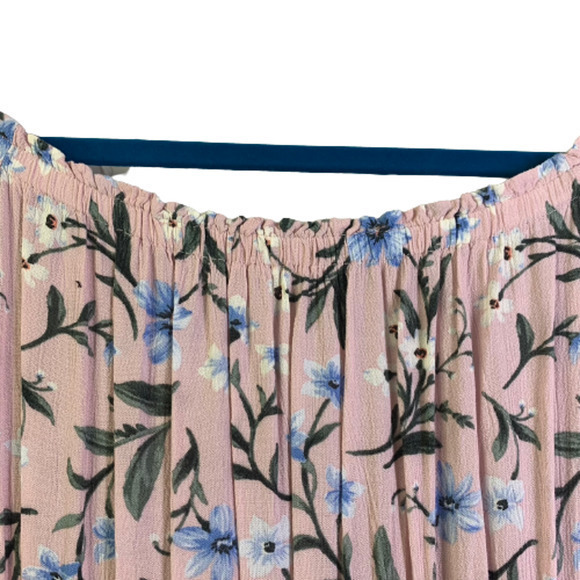 AMERICAN EAGLE Pink Floral Off-Shoulder Maxi Dress - Picture 4 of 13